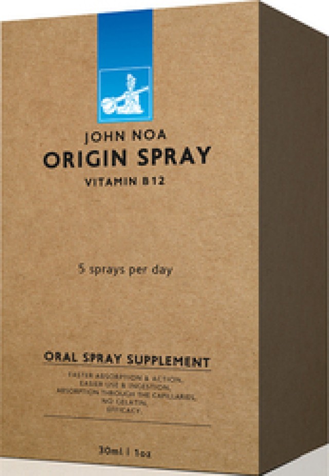 John Noa Origin Spray Βιταμίνη B12 Συμπλήρωμα Διατροφής για την Καλή Λειτουργία του Νευρικού Συστήματος, σε Μορφή Spray 30ml