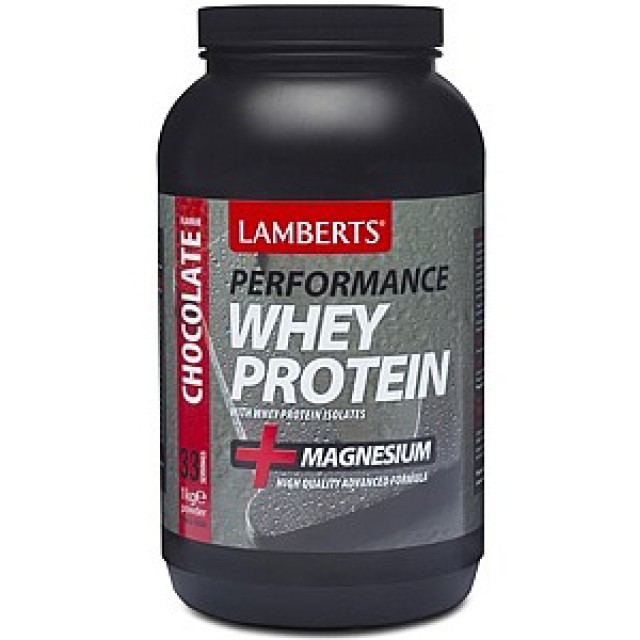Lamberts Whey Protein Chocolate Πρωτεΐνη Ορού Γάλακτος με Μαγνήσιο & Γεύση Σοκολάτα 1000gr
