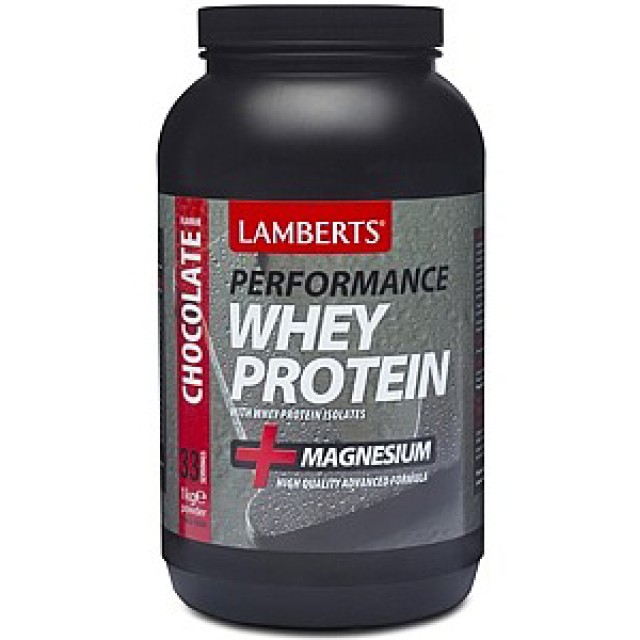 Lamberts Whey Protein Chocolate Πρωτεΐνη Ορού Γάλακτος με Μαγνήσιο & Γ …