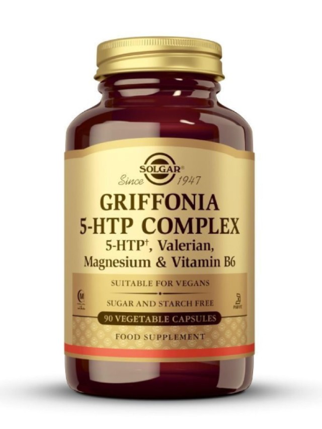 Solgar Griffonia 5-HTP Complex Κατά του Άγχους 90 Φυτικές Κάψουλες