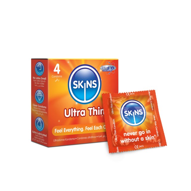 Skins Ultra Thin Condoms Λεπτά Προφυλακτικά 4 Τεμάχια Skins Ultra Thin Condoms Λεπτά Προφυλακτικά 4 Τεμάχια
