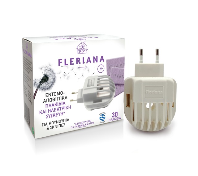 Power Health Fleriana Ηλεκτρική Συσκευή και Εντομοαπωθητικά Πλακίδια 30 Τεμάχια