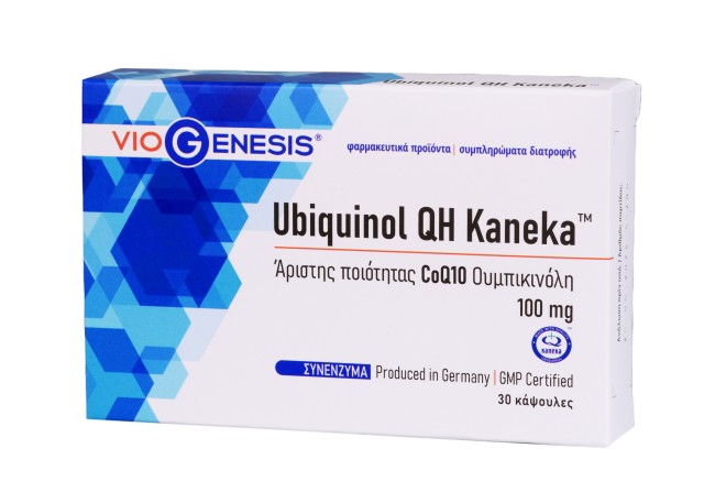 VioGenesis Ubiquinol Qh Kaneka 100mg Συμπλήρωμα Διατροφής με Αντιοξειδωτική Δράση 30 Μαλακές Κάψουλες