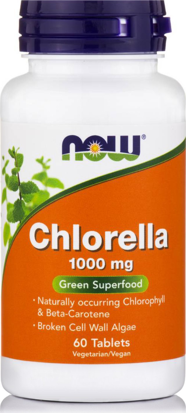 Now Foods Chlorella 1000mg Συμπλήρωμα Διατροφής Με Αποτοξινωτικές Ιδιότητες 60 Ταμπλέτες