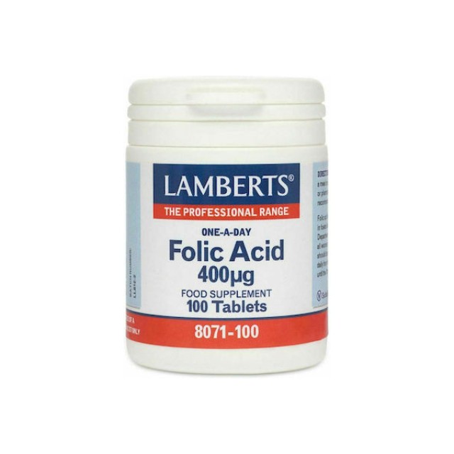 Lamberts Folic Acid 400mcg, 100 Ταμπλέτες
