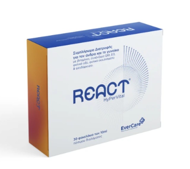 EverCare React HyPerVital Πολυβιταμινούχο Συμπλήρωμα Διατροφής για Γυν &hellip;