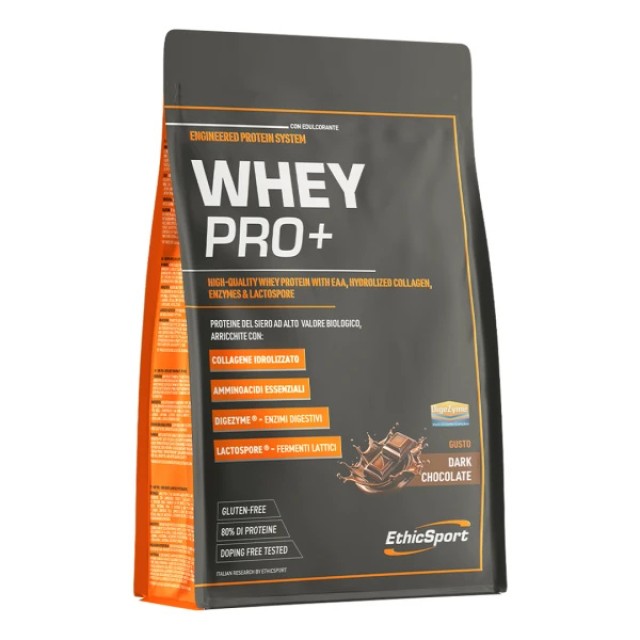 EthicSport Whey Pro+ Protein Chocolate Πρωτεΐνη Ορού Γάλακτος Μαύρη Σο &hellip;