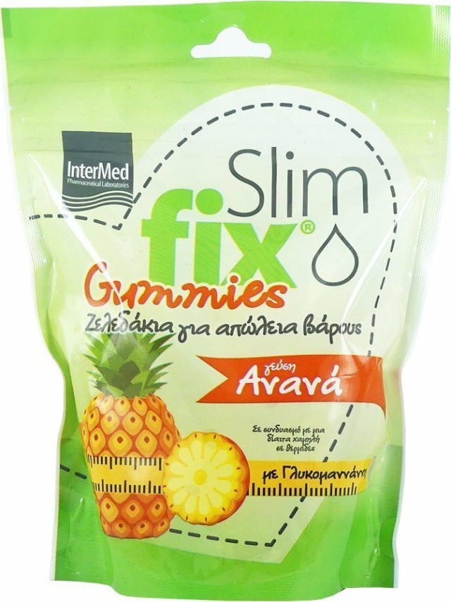 Intermed SET Slim Fix Gummies 500mg Ζελεδάκια για Απώλεια Βάρους με Γλυκομαννάνη και Γεύση Ανανά 2x42 Ζελεδάκια