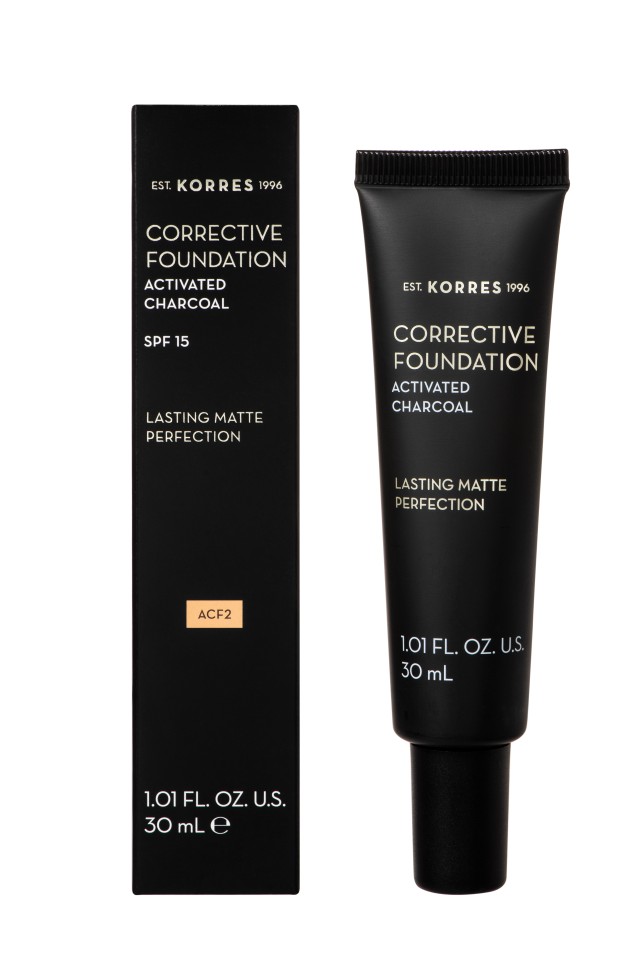 Korres Activated Charcoal Corrective Foundation SPF15 ACF2 Διορθωτικό …