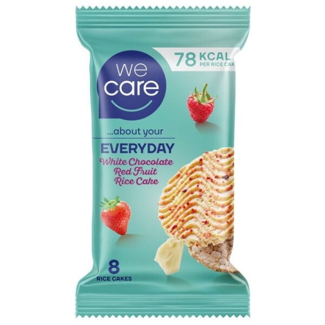 WeCare Everyday White Chocolate Red Fruit Rice Cake Ρυζογκοφρέτες με Κ …