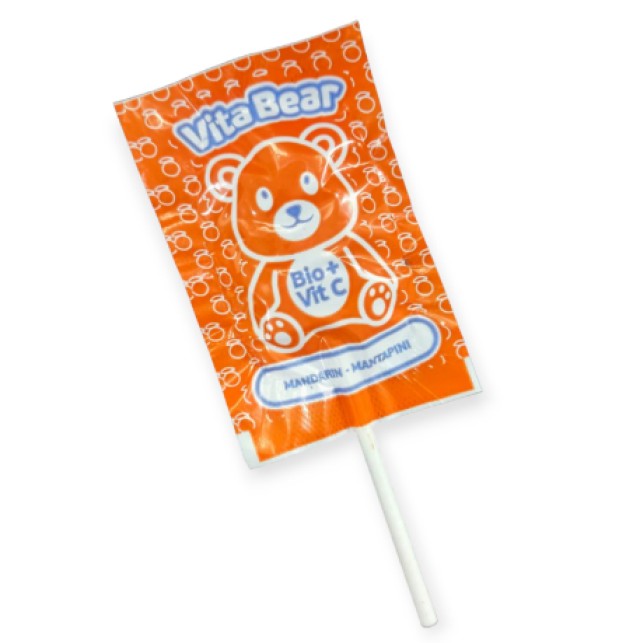 Meke Vita Bear Βιολογικό Γλειφιτζούρι με Βιταμίνη C Γεύση Μανταρίνι 1 …