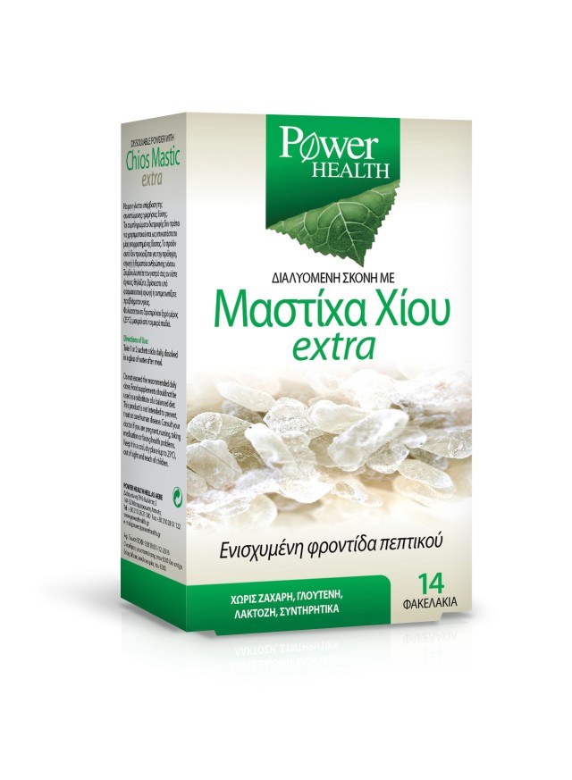 Power Health Μαστίχα Χίου Extra Συμπλήρωμα Διατροφής για Έντονες Στομαχικές Διαταραχές 14 Φακελάκια