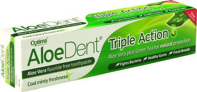 OPTIMA AloeDent Toothpaste Triple Action - Οδοντόκρεμα 100ml. OPTIMA AloeDent Toothpaste Triple Action - Οδοντόκρεμα 100ml.