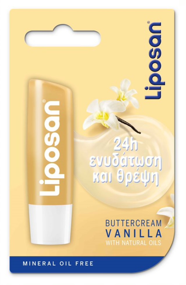 Liposan Vanilla Butter Cream Blister Ενυδατικό Lip Balm με Απαλό Άρωμα Βανίλιας 4.8gr