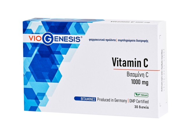 VioGenesis Vitamin C 1000mg Συμπλήρωμα Διατροφής για την Ενίσχυση του Ανοσοποιητικού Συστήματος 30 Ταμπλέτες