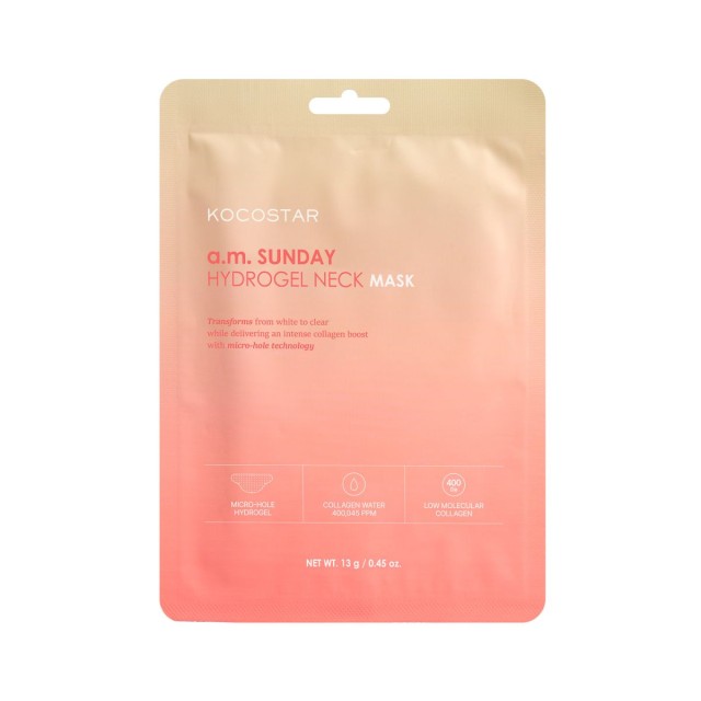Kocostar A.M. Sunday Hydrogel Neck Mask Μάσκα Υδρογέλης για Ενυδάτωση &hellip;