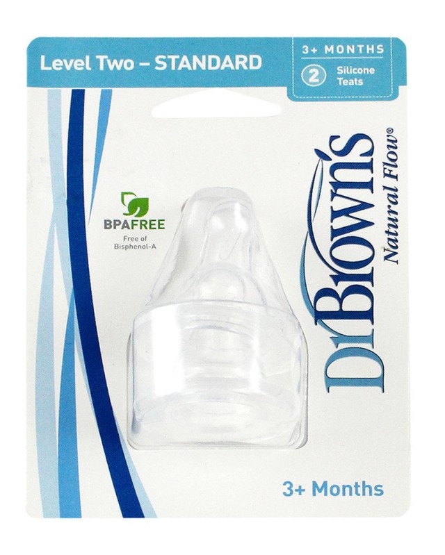 Dr. Browns Options Θηλές Σιλικόνης 3m+ για Μπιμπερό με Στενό Λαιμό, 2 …