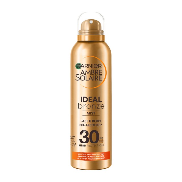 Garnier Ambre Solaire Ideal Bronze SPF30 Αντηλιακό Mist Προσώπου & Σώμ … Garnier Ambre Solaire Ideal Bronze SPF30 Αντηλιακό Mist Προσώπου & Σώμ …