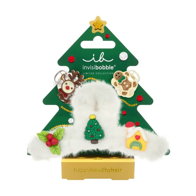 Invisibobble XMas Hair Set M Festive Fluff Παιδικά Κλάμερ σε Χριστουγε …