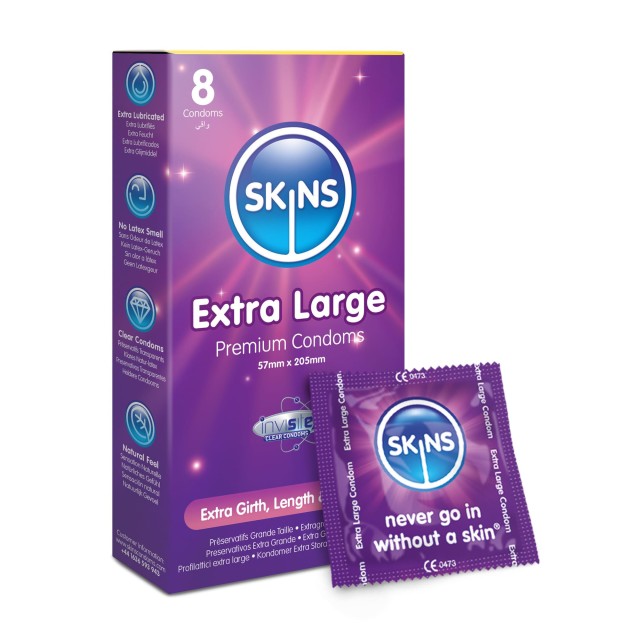 Skins Extra Large Condoms Χωρίς Latex 8 Τεμάχια Skins Extra Large Condoms Χωρίς Latex 8 Τεμάχια