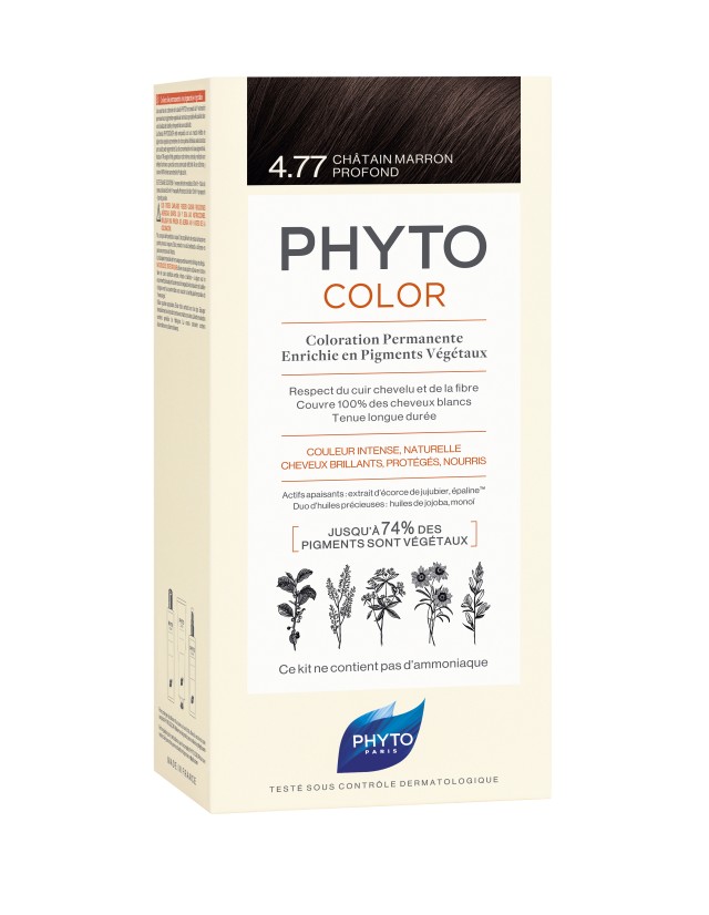 Phyto PhytoColor Μόνιμη Βαφή Μαλλιών No4.77 Καστανό Έντονο Μαρόν Phyto PhytoColor Μόνιμη Βαφή Μαλλιών No4.77 Καστανό Έντονο Μαρόν