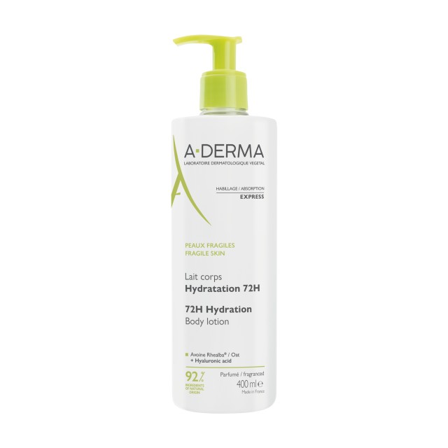 A-Derma The Essentials Λοσιόν Σώματος 72ωρης Eνυδάτωσης 400ml