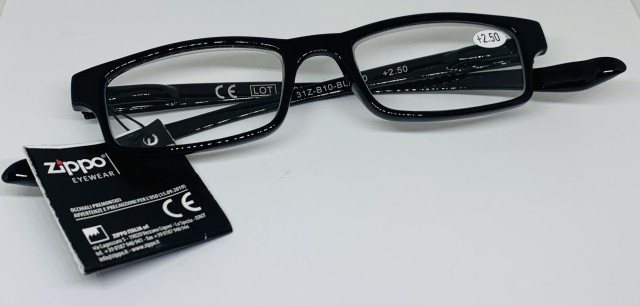 Zippo Γυαλιά Πρεσβυωπίας Κοκάλινα Χρώμα:Μαύρο [31Z-B10-BLK250] +2.50