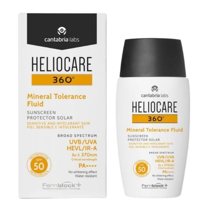 HelioCare 360° Mineral Tolerance Fluid SPF50 Αντηλιακό Γαλάκτωμα Προσώ …