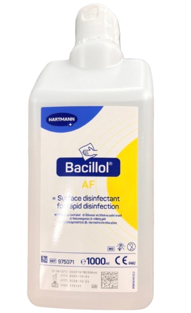 Hartmann Bacillol AF Απολυμαντικό Επιφανειών, 1000ml Hartmann Bacillol AF Απολυμαντικό Επιφανειών, 1000ml