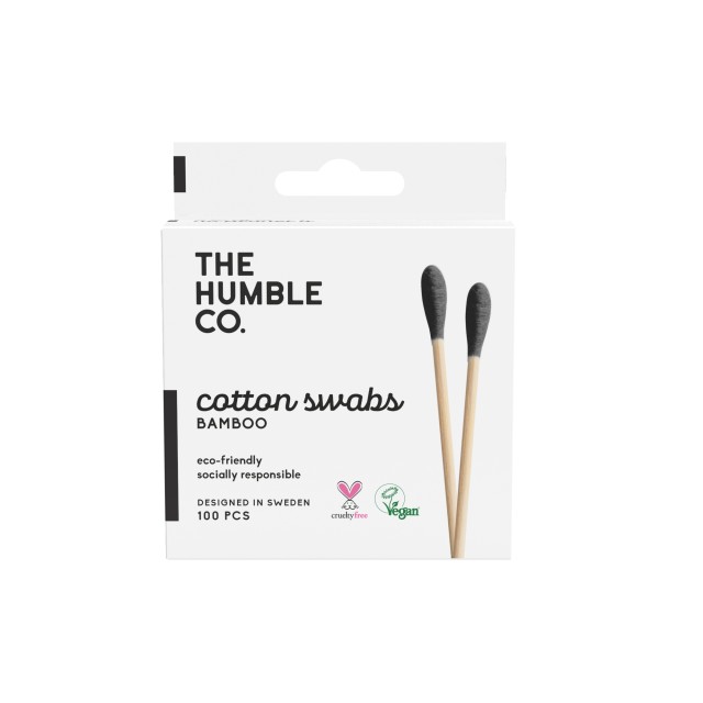 The Humble Co Natural Cotton Swabs 100 Pieces Black Μπατονέτες από Mπα …
