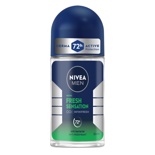 Nivea Men Deo Fresh Sensation Ανδρικό Αποσμητικό Roll on με 72 ώρες Πρ &hellip;