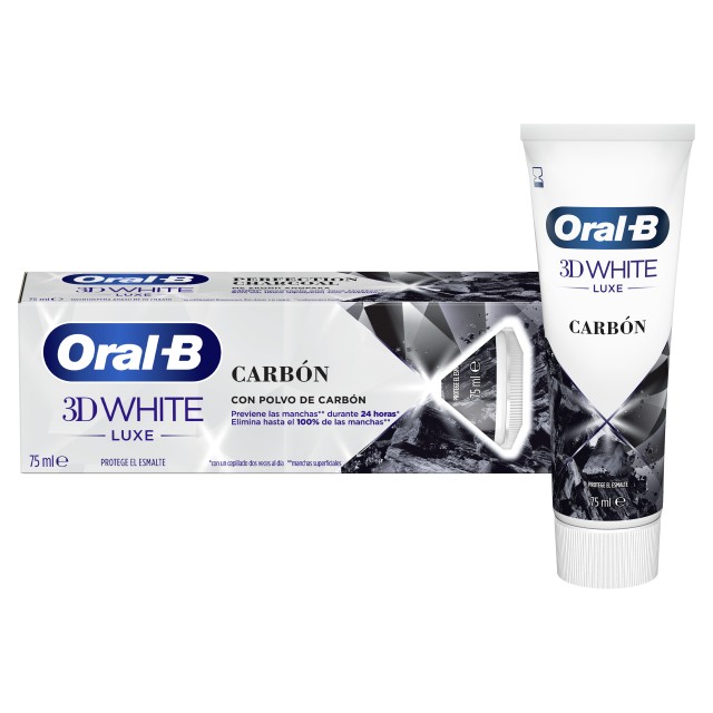 Oral B 3DWhite Luxe Charcoal Οδοντόκρεμα με Σκόνη Άνθρακα 75ml