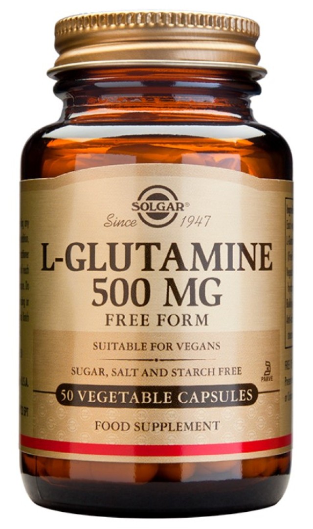 Solgar L-Glutamine 500mg Συμπλήρωμα Διατροφής L-Γλουταμίνης 50 Φυτικές …