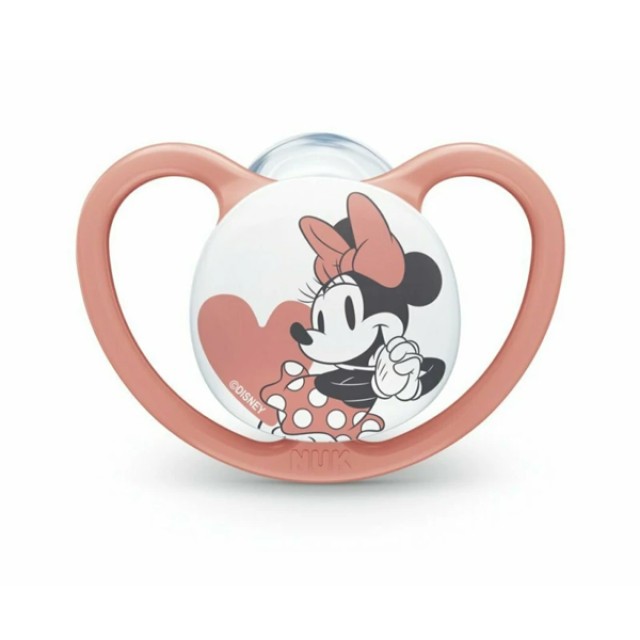 Nuk Space Mickey & Minnie Ορθοδοντική Πιπίλα Σιλικόνης για 0-6m+ με Θή …