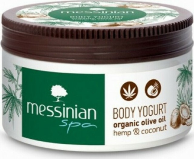 Messinian Spa Body Υogurt Organic Olive Oil Hemp & Coconut Γιαούρτι Σώματος με Έλαιο Κάνναβης και Καρύδα 250ml
