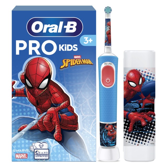Oral B Pro Kids Spider Man Παιδική Ηλεκτρική Οδοντόβουρτσα με Θήκη … Oral B Pro Kids Spider Man Παιδική Ηλεκτρική Οδοντόβουρτσα με Θήκη …