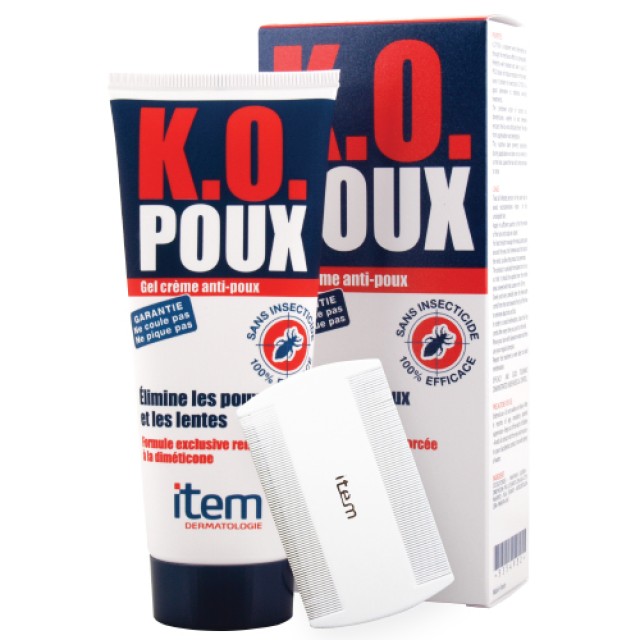 Inpa Item K.O. Poux Gel Cream Αντιφθειρική Θεραπεία με Χτενάκι 100ml
