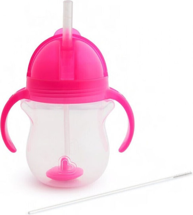 Munchkin Tip & Sip Cup Ροζ Εκπαιδευτικό Ποτηράκι με Λαβές & Καλαμάκι γ &hellip;