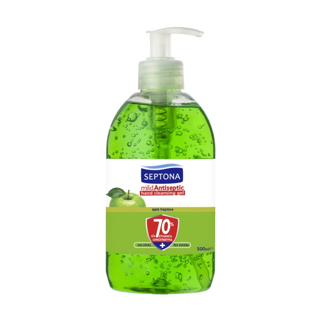 Septona Mild Antiseptic Αντισηπτικό Gel Χεριών Πράσινο Μήλο με 70% Οιν …