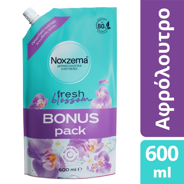 Noxzema Fresh Blossom Ενυδατικό Αφρόλουτρο Refill 600ml
