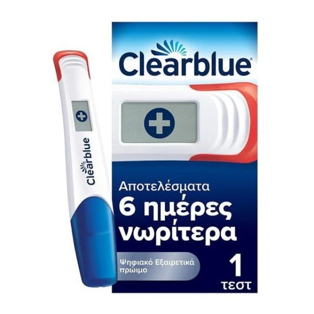 Clearblue Ψηφιακό Τεστ για Πρώιμη Ανίχνευση Εγκυμοσύνης 1 Τεμάχιο Clearblue Ψηφιακό Τεστ για Πρώιμη Ανίχνευση Εγκυμοσύνης 1 Τεμάχιο