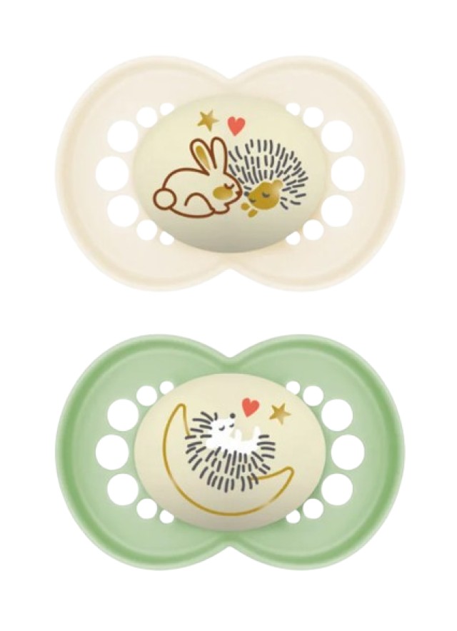 Mam Original Night Πιπίλα Σιλικόνης - Λάμπει στο Σκοτάδι 6-16m Πράσινο …