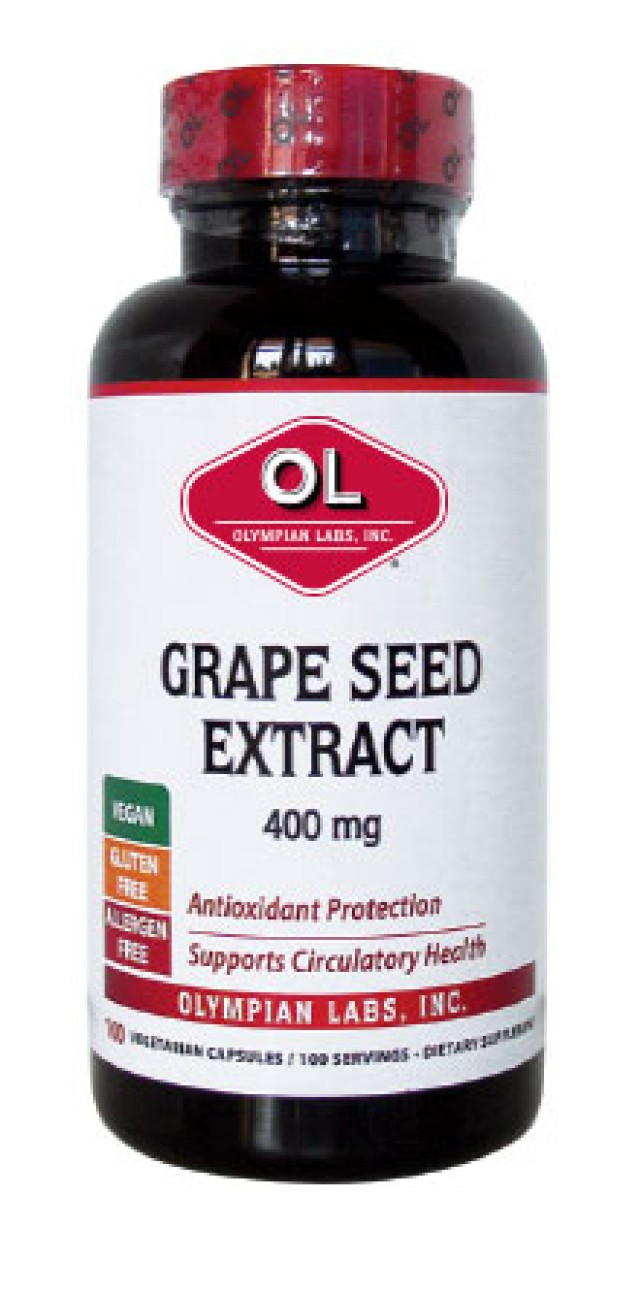 Olympian Labs Grape Seed Extract 400mg Συμπλήρωμα Διατροφής με Αντιοξειδωτική Δράση 100 Φυτικές Κάψουλες