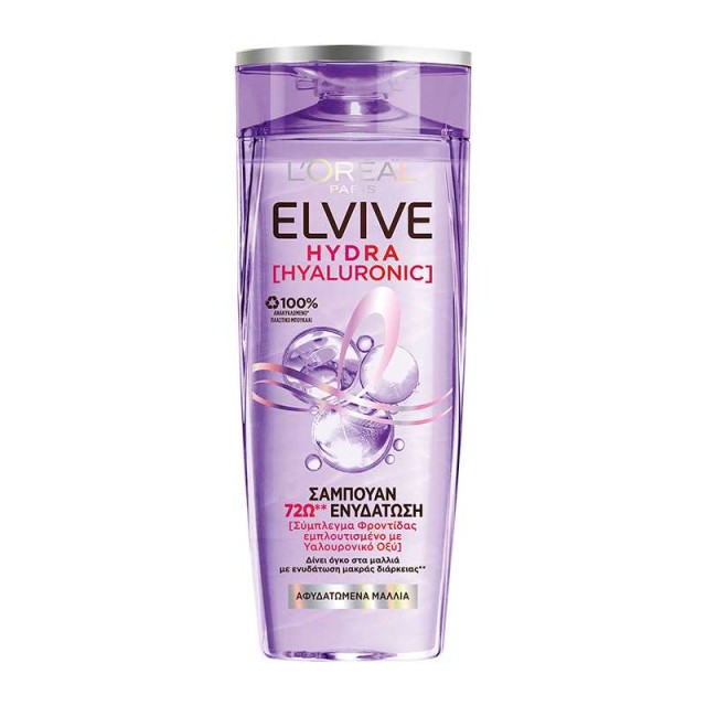 LOreal Paris Elvive Hydra Hyaluronic Shampoo Ενυδατικό Σαμπουάν για Αφ &hellip;