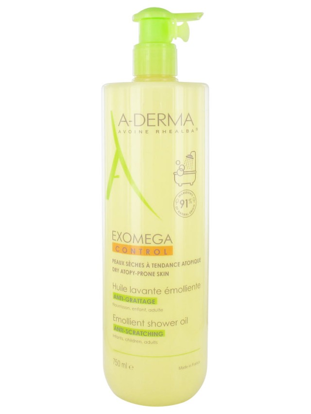 A-Derma Exomega Control Emollient Shower Oil Έλαιο Καθαρισμού Για Ατοπικό Δέρμα 750ml