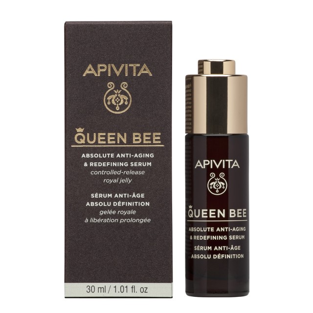 Apivita Queen Bee Serum Ορός Προσώπου Απόλυτης Αντιγήρανσης και Ανόρθωσης Περιγράμματος με Βασιλικό Πολτό Λεπτόρρευστης Υφής 30ml