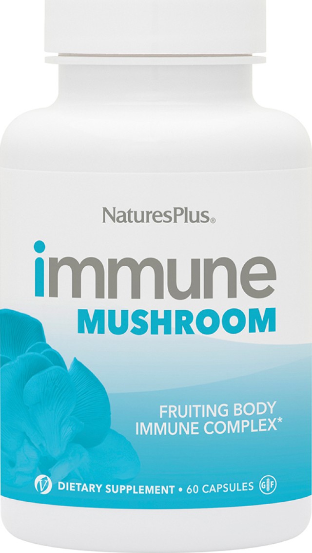 Natures Plus Immune Mushroom Φόρμουλα για την Ενίσχυση του Ανοσοποιητικού Συστήματος 60 Κάψουλες