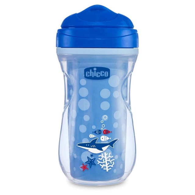 Chicco Active Cup Πλαστικό Κύπελλο για 14m+ Μπλε Καρχαρίας 266ml [0698 …