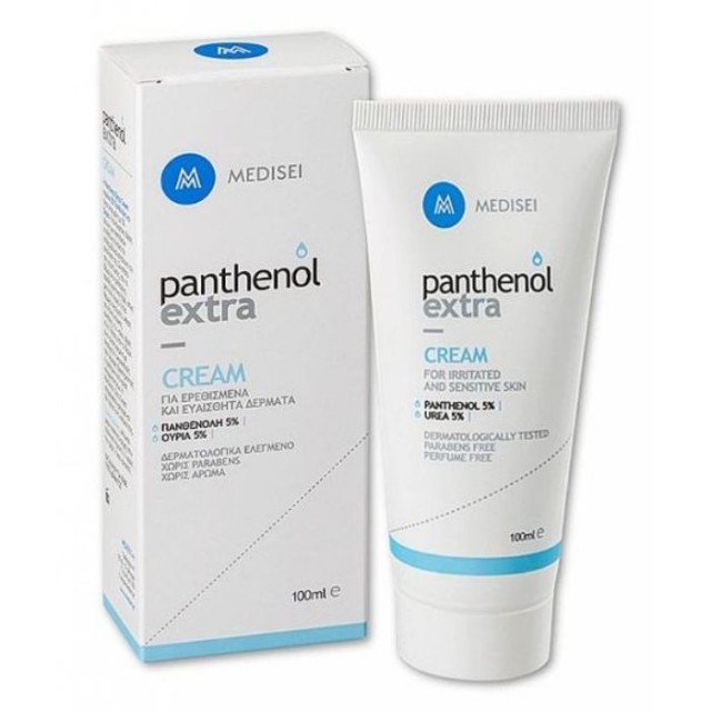 Medisei Panthenol Extra Cream Urea 5% Ενυδατική Κρέμα Προσώπου με Ουρία για Ευαίσθητες και Ερεθισμένες Επιδερμίδες 100ml