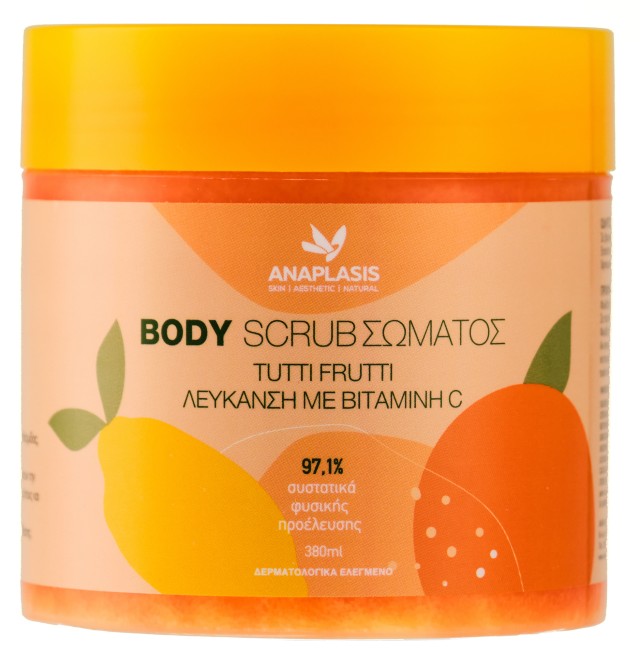 AnaPlasis Body Scrub Σώματος Tutti Frutti για Λεύκανση με Βιταμίνη C 3 … AnaPlasis Body Scrub Σώματος Tutti Frutti για Λεύκανση με Βιταμίνη C 3 …